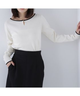 【ナチュラル ビューティー ベーシック/NATURAL BEAUTY BASIC】のメタルポイントバイカラーニット 人気、トレンドファッション・服の通販 founy(ファニー) ファッション Fashion レディースファッション Fashion for Women トップス・カットソー Cut & Sew Tops ニット Knit Tops & Sweaters ジャケット Jacket, Outerwear |ID:prp329100004743530