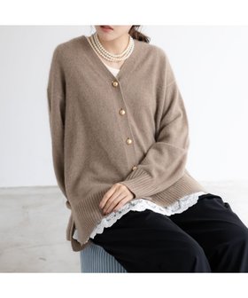 【エルーラ/Elura】のラクーンリッチVネックカーディガン/571606 人気、トレンドファッション・服の通販 founy(ファニー) ファッション Fashion レディースファッション Fashion for Women トップス・カットソー Cut & Sew Tops カーディガン・羽織り Layered Style Cardigans Vネックトップス V-Neck Tops / V-Cut Neckline Shirts インナー Innerwear カーディガン Cardigan, Knitwear デニム Denim, Jeans Material レース Lace, Lace Fabric エレガント 上品 Elegant |ID:prp329100004743553