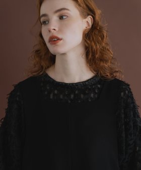 【ビーアパートメント/b apartment / MEN】の「WHYTO./ホワイト」ジャカードボリュームブラウス 人気、トレンドファッション・服の通販 founy(ファニー) ファッション Fashion メンズファッション Fashion for Men フォルム Silhouette, Form フランス France, French ブラウジング Blouson Silhouette, Cinched Waist リボン Ribbon, Bow A/W・秋冬 Autumn/Winter 再入荷 Restock / Back in Stock おすすめ Recommended / Our Picks |ID:prp329100004743578