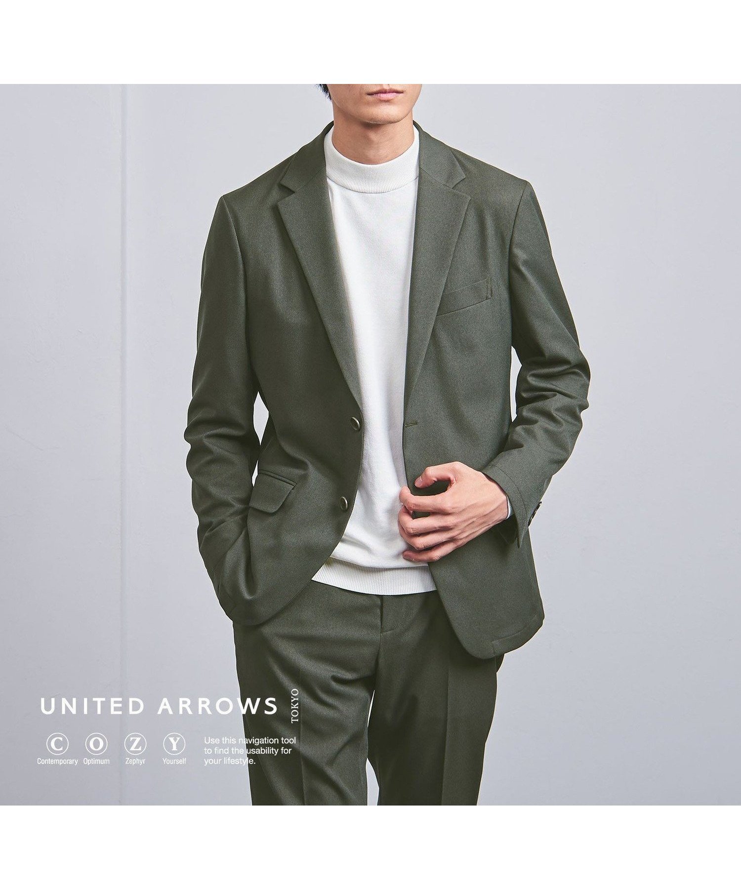【ユナイテッドアローズ/UNITED ARROWS / MEN】のシングル2ボタン テーラードジャケット UA COZY -ウォッシャブル・ストレッチ・防しわ(着用皺)- インテリア・キッズ・メンズ・レディースファッション・服の通販 founy(ファニー) 　ファッション　Fashion　メンズファッション　Fashion for Men　軽量　Lightweight, Ultra Light　シューズ　Shoes, Footwear　ジャケット　Jacket, Outerwear　ストレッチ　Stretch, Stretchy Fabric　スニーカー　Sneakers, Trainers　セットアップ　Set-Up, Coordinated Outfit　トレンド　Trend, Trending Now　バランス　Balance, Style Balance　フラップ　Flap, Flap Pocket　フロント　Front, Front Design　ポケット　Pocket, Pocket Detail　メランジ　Melange, Mixed Yarn　アウトレット　Outlet / Clearance　おすすめ　Recommended / Our Picks　ビジネス 仕事 通勤　Business / Work / Commuting　OLIVE|ID: prp329100004743585 ipo3291000000034279722