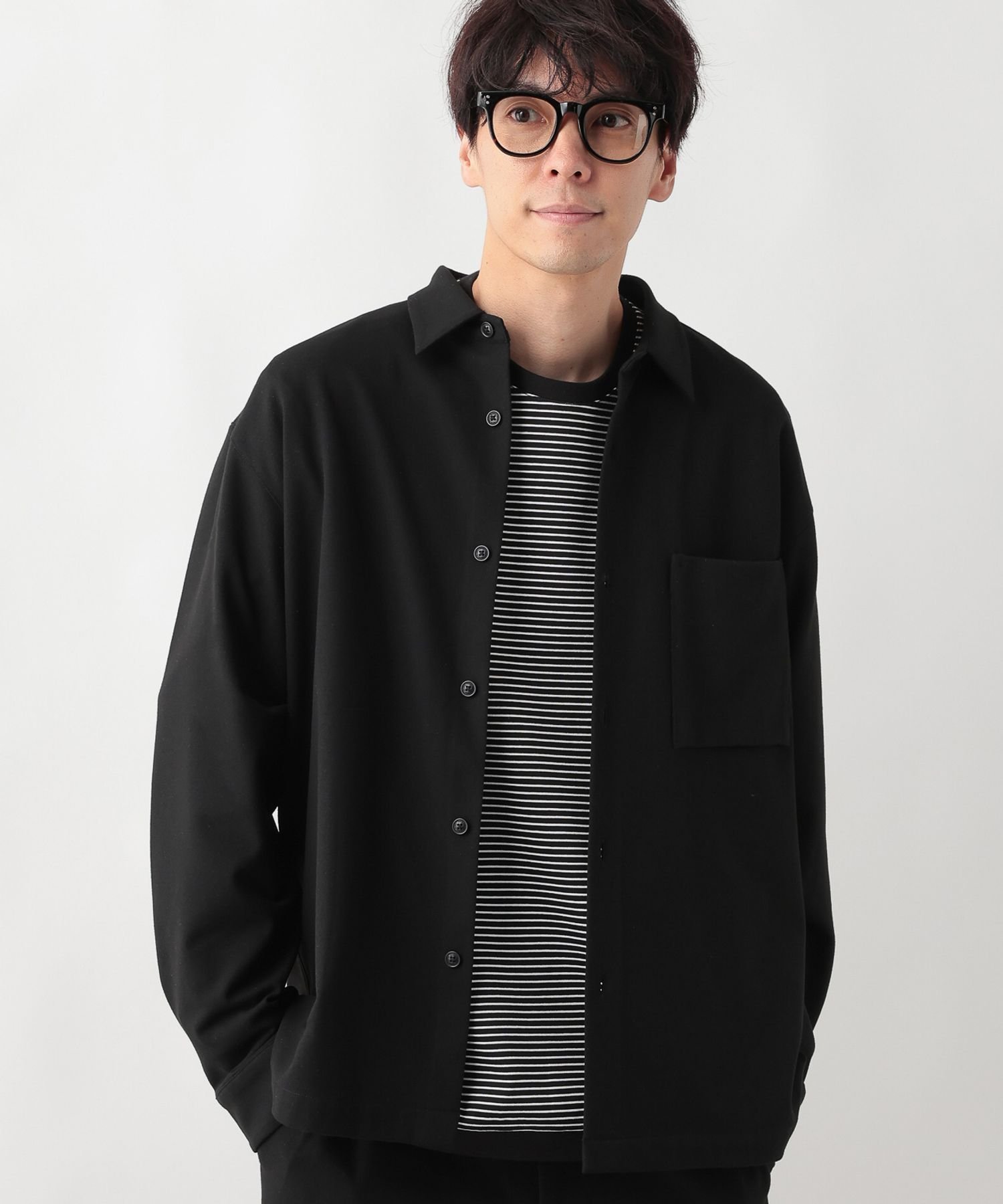 【グローバルワーク/GLOBAL WORK / MEN】のアーバンシャツ+WARM/577359 インテリア・キッズ・メンズ・レディースファッション・服の通販 founy(ファニー) 　ファッション　Fashion　メンズファッション　Fashion for Men　インナー　Innerwear　シンプル　Simple, Minimal　スクエア　Square, Square Shape　スーツ　Suit, Formalwear　セットアップ　Set-Up, Coordinated Outfit　ボックス　Boxy, Box Shape　ボトム　Bottoms, Lower Wear　ポケット　Pocket, Pocket Detail　おすすめ　Recommended / Our Picks　エレガント 上品　Elegant　ブラック09|ID: prp329100004743591 ipo3291000000034279779