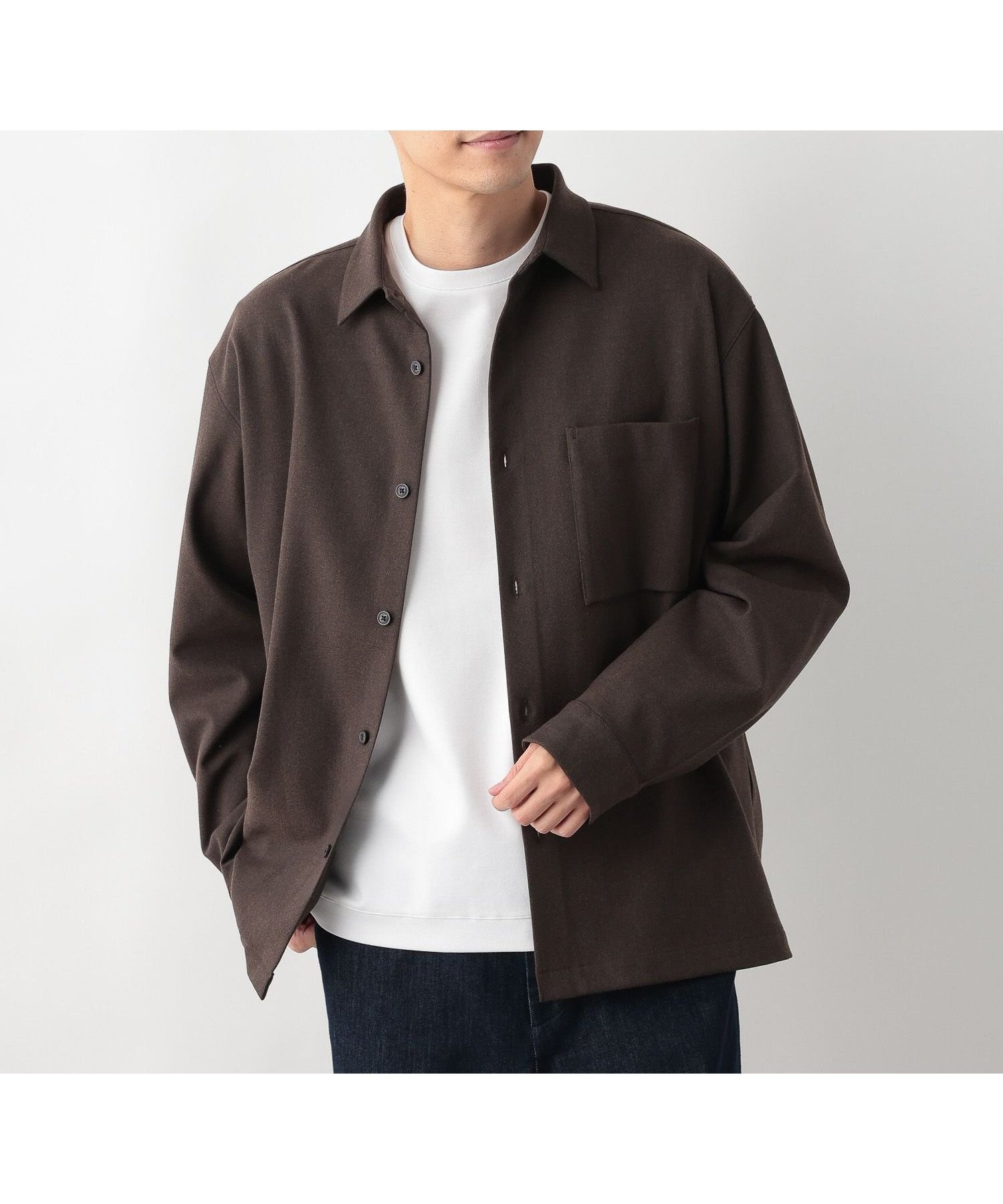 【グローバルワーク/GLOBAL WORK / MEN】のアーバンシャツ+WARM/577359 インテリア・キッズ・メンズ・レディースファッション・服の通販 founy(ファニー) 　ファッション　Fashion　メンズファッション　Fashion for Men　インナー　Innerwear　シンプル　Simple, Minimal　スクエア　Square, Square Shape　スーツ　Suit, Formalwear　セットアップ　Set-Up, Coordinated Outfit　ボックス　Boxy, Box Shape　ボトム　Bottoms, Lower Wear　ポケット　Pocket, Pocket Detail　おすすめ　Recommended / Our Picks　エレガント 上品　Elegant　ブラウン58|ID: prp329100004743591 ipo3291000000034279781