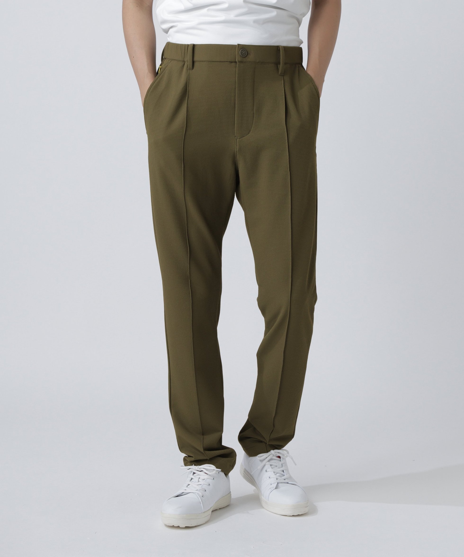 【マスターバニーエディション/MASTER BUNNY EDITION / MEN】のワッフルパンツ インテリア・キッズ・メンズ・レディースファッション・服の通販 founy(ファニー) 　ファッション　Fashion　メンズファッション　Fashion for Men　ボトムス　Bottoms　ゴルフ　Golf　シンプル　Simple, Minimal　ストレッチ　Stretch, Stretchy Fabric　フィット　Fit, Slim Fit　ポケット　Pocket, Pocket Detail　ワッフル　Waffle, Waffle Knit　カーキ|ID: prp329100004743618 ipo3291000000034280069