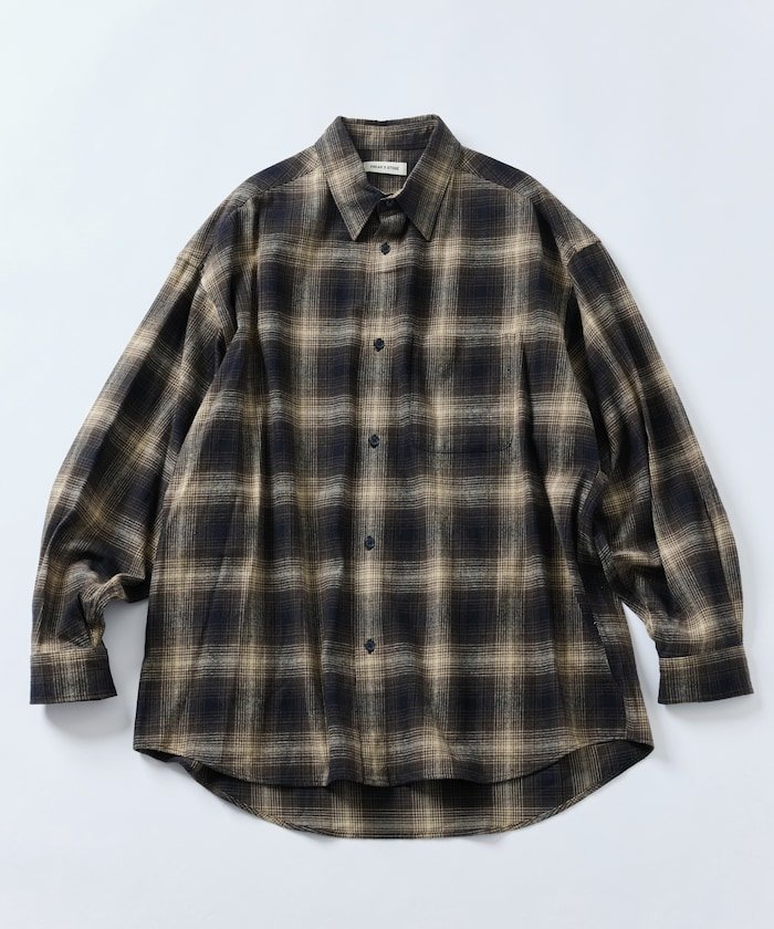 【フリークスストア/FREAK'S STORE】のRelax Fit リラックスフィット オンブレチェック ネルシャツ 【限定展開】 25AW インテリア・キッズ・メンズ・レディースファッション・服の通販 founy(ファニー) 　ファッション　Fashion　メンズファッション　Fashion for Men　2025年　2025　2025-2026秋冬・A/W　Autumn/Winter 2025–26 AW25–26　冬　Winter / This Winter　おすすめ　Recommended / Our Picks　インナー　Innerwear　カーゴパンツ　Cargo Pants, Utility Pants　シンプル　Simple, Minimal　デニム　Denim, Jeans Material　トレンド　Trend, Trending Now　ビッグ　Big, Oversized　フィット　Fit, Slim Fit　ボトム　Bottoms, Lower Wear　リラックス　Relax, Relaxed Fit　人気　Popular, Best Seller　定番　Standard, Basic Item　A/W・秋冬　Autumn/Winter　ブラウン|ID: prp329100004743621 ipo3291000000034280104