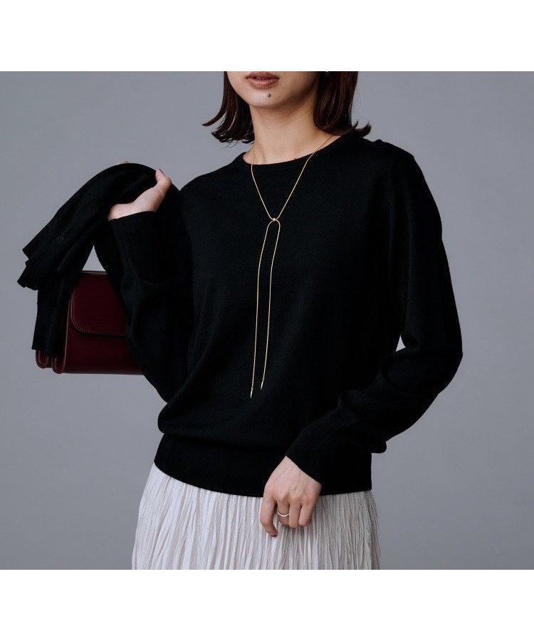 【アンタイトル/UNTITLED】の【洗える/ウール100%】クルーネックウールニット インテリア・キッズ・メンズ・レディースファッション・服の通販 founy(ファニー)  ファッション Fashion レディースファッション Fashion for Women トップス・カットソー Cut & Sew Tops ニット Knit Tops & Sweaters アンサンブル Ensemble Set コンパクト Compact, Small Size シンプル Simple, Minimal スマート Smart, Elegant フレア Flare, Flared ボトム Bottoms, Lower Wear ワイド Wide, Wide Fit 洗える Machine Washable ブラック|ID: prp329100004743679 ipo3291000000034357471