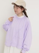 【サマンサモスモス/Samansa Mos2】のミニ裏毛ブロッキングショートスウェット 人気、トレンドファッション・服の通販 founy(ファニー) ファッション Fashion レディースファッション Fashion for Women トップス・カットソー Cut & Sew Tops レディースパーカー・カジュアルフーディー Casual Hoodies & Sweatshirts スウェット・クルーネックトップス Sweatshirts & Crewnecks / Relaxed Fit Sweat Tops アシンメトリー Asymmetrical Style ショート Short, Short Length スウェット / スエット Sweatshirt, Sweatwear バランス Balance, Style Balance ブロッキング Color Blocking, Panel Design thumbnail パープル|ID: prp329100004743927 ipo3291000000034576551