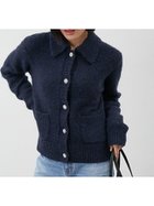 【ミラオーウェン/Mila Owen】のビジューボタンシャギーポロニットカーディガン NVY[089]|ID: prp329100004743936 ipo3291000000035143276