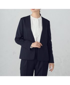 【コムサイズム/COMME CA ISM】の【セットアップ対応】杢調ノーカラージャケット 人気、トレンドファッション・服の通販 founy(ファニー) ファッション Fashion レディースファッション Fashion for Women アウター Coat / Outerwear Collection レディースジャケット・軽アウター Jackets ノーカラージャケット / シンプル上品コーデ Collarless Jackets ジャケット Jacket, Outerwear スリット Slit, Slit Detail セットアップ Set-Up, Coordinated Outfit フラット Flat, Flat Shoes |ID:prp329100004743940