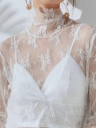【ディアベル/DIAVEL】のハイネック花柄シアートップス ホワイト|ID: prp329100004743946 ipo3291000000034283857
