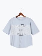 【テチチ/Te chichi】のレースロゴプリントTシャツ ブルー|ID: prp329100004743950 ipo3291000000034283886