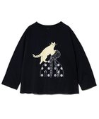【ゴースローキャラバン/go slow caravan】のCOLORK/カラック 肩に乗る猫ロンTEE (WOMENS) 人気、トレンドファッション・服の通販 founy(ファニー) ファッション Fashion レディースファッション Fashion for Women トップス・カットソー Cut & Sew Tops ロングTシャツ・Tシャツ Longline T-Shirts & Tees シンプル Simple, Minimal プリント Print, Printed Pattern 猫 Cat, Kitty 長袖 Long Sleeve, Full Sleeve thumbnail ブラック|ID: prp329100004743983 ipo3291000000034619900