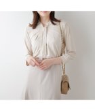 【ニューヨーカー/NEWYORKER】の強撚スムース スクエアドットプリント 7分袖ボウタイプルオーバー グレージュ|ID: prp329100004743988 ipo3291000000034284802