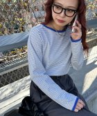 【ディスコート/Discoat】の【WEB限定】細ボーダーTシャツ 人気、トレンドファッション・服の通販 founy(ファニー) ファッション Fashion レディースファッション Fashion for Women トップス・カットソー Cut & Sew Tops シャツ・ブラウス・オフィスカジュアル Elegant Blouses & Button-Ups ロングTシャツ・Tシャツ Longline T-Shirts & Tees シンプル Simple, Minimal ストレッチ Stretch, Stretchy Fabric トレンド Trend, Trending Now フィット Fit, Slim Fit ボーダー Border, Stripe thumbnail ホワイトその他1|ID: prp329100004744000 ipo3291000000034285006