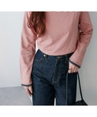 【ディスコート/Discoat】の【WEB限定】細ボーダーTシャツ 人気、トレンドファッション・服の通販 founy(ファニー) ファッション Fashion レディースファッション Fashion for Women トップス・カットソー Cut & Sew Tops シャツ・ブラウス・オフィスカジュアル Elegant Blouses & Button-Ups ロングTシャツ・Tシャツ Longline T-Shirts & Tees シンプル Simple, Minimal ストレッチ Stretch, Stretchy Fabric トレンド Trend, Trending Now フィット Fit, Slim Fit ボーダー Border, Stripe thumbnail サーモンピンク|ID: prp329100004744000 ipo3291000000034285017