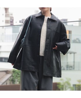 【ビームス ハート/BEAMS HEART】のヴィンテージライク ワークジャケット 25AW レディース フェイクレザー オーバーサイズ 秋 ライトアウター 人気、トレンドファッション・服の通販 founy(ファニー) ファッション Fashion レディースファッション Fashion for Women アウター Coat / Outerwear Collection レディースジャケット・軽アウター Jackets ヴィンテージ Vintage Style 秋 Autumn ジャケット Jacket, Outerwear スラックス Slacks, Dress Pants チェック Check, Plaid, Tartan ティアード Tiered, Tiered Style デニム Denim, Jeans Material フェイクレザー Faux Leather, PU Leather フレア Flare, Flared ポケット Pocket, Pocket Detail ミックス Mix, Mixed Style 無地 Plain, Solid Color レース Lace, Lace Fabric ワーク Workwear, Utility Style 2025年 2025 2025-2026秋冬・A/W Autumn/Winter 2025–26 AW25–26 |ID:prp329100004744001