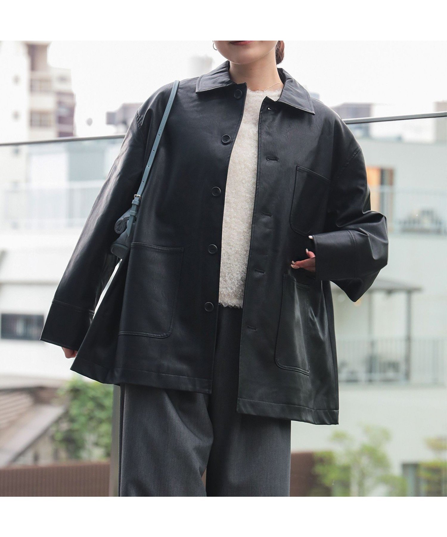 【ビームス ハート/BEAMS HEART】のヴィンテージライク ワークジャケット 25AW レディース フェイクレザー オーバーサイズ 秋 ライトアウター 人気、トレンドファッション・服の通販 founy(ファニー) 　ファッション　Fashion　レディースファッション　Fashion for Women　アウター　Coat / Outerwear Collection　レディースジャケット・軽アウター　Jackets　ヴィンテージ　Vintage Style　秋　Autumn　ジャケット　Jacket, Outerwear　スラックス　Slacks, Dress Pants　チェック　Check, Plaid, Tartan　ティアード　Tiered, Tiered Style　デニム　Denim, Jeans Material　フェイクレザー　Faux Leather, PU Leather　フレア　Flare, Flared　ポケット　Pocket, Pocket Detail　ミックス　Mix, Mixed Style　無地　Plain, Solid Color　レース　Lace, Lace Fabric　ワーク　Workwear, Utility Style　2025年　2025　2025-2026秋冬・A/W　Autumn/Winter 2025–26 AW25–26　 other-1|ID: prp329100004744001 ipo3291000000034598815
