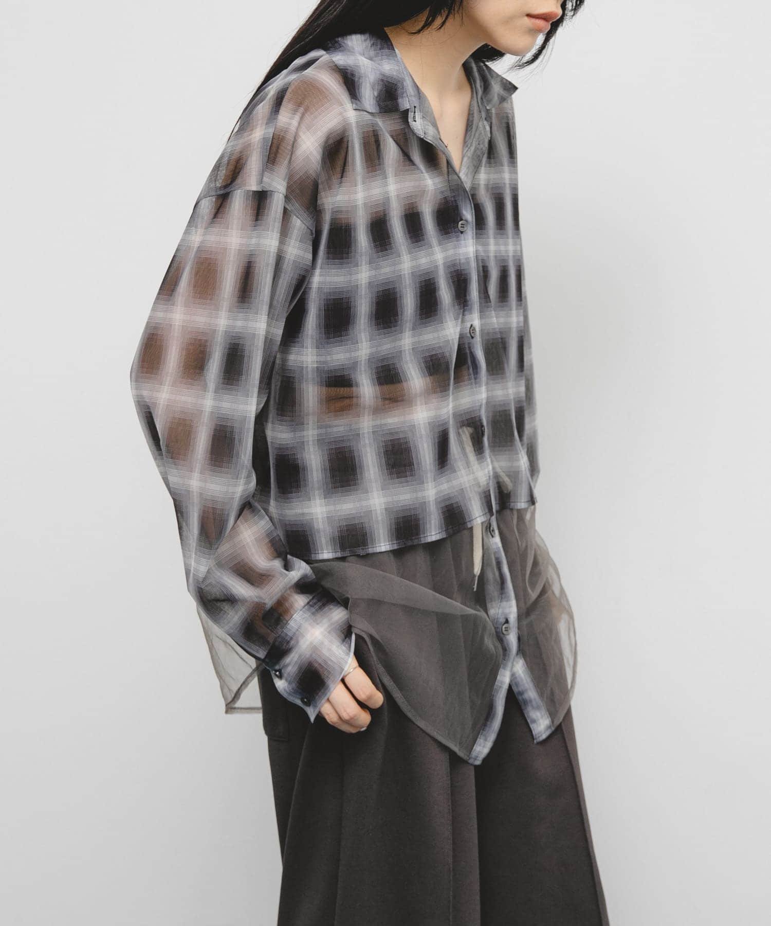 【ケービーエフ/KBF / URBAN RESEARCH】のチュールレイヤードシャツ インテリア・キッズ・メンズ・レディースファッション・服の通販 founy(ファニー) 　ファッション　Fashion　レディースファッション　Fashion for Women　トップス・カットソー　Cut & Sew Tops　シャツ・ブラウス・オフィスカジュアル　Elegant Blouses & Button-Ups　2025年　2025　2025-2026秋冬・A/W　Autumn/Winter 2025–26 AW25–26　冬　Winter / This Winter　スリット　Slit, Slit Detail　チェック　Check, Plaid, Tartan　チュール　Tulip, Tulip Motif　リボン　Ribbon, Bow　今季　This Season, Current Season　無地　Plain, Solid Color　A/W・秋冬　Autumn/Winter　GRYck×GRY|ID: prp329100004744019 ipo3291000000034285448