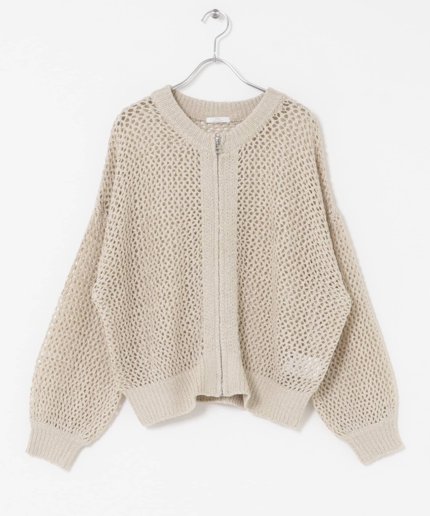 【アイテムズアーバンリサーチ/ITEMS URBAN RESEARCH】のメッシュジップニットカーディガン インテリア・キッズ・メンズ・レディースファッション・服の通販 founy(ファニー)  ファッション Fashion レディースファッション Fashion for Women トップス・カットソー Cut & Sew Tops ニット Knit Tops & Sweaters カーディガン・羽織り Layered Style Cardigans 2025年 2025 2025-2026秋冬・A/W Autumn/Winter 2025–26 AW25–26 冬 Winter / This Winter メッシュ Mesh, Net Fabric 夏 Summer 秋 Autumn A/W・秋冬 Autumn/Winter GREGE|ID: prp329100004744042 ipo3291000000034285797