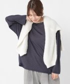 【スタディオ クリップ/studio CLIP】のアソートシャドーボーダースラブプルオーバー 人気、トレンドファッション・服の通販 founy(ファニー) ファッション Fashion レディースファッション Fashion for Women トップス・カットソー Cut & Sew Tops カジュアルプルオーバー・ニットトップス Pullovers & Knit Tops / Casual Pullovers おすすめ Recommended / Our Picks インナー Innerwear カットソー Cut and Sewn Top シャドー Shadow, Subtle Pattern スリーブ Sleeve, Long Sleeve / Short Sleeve ヘムライン Hemline, Bottom Cut ボトム Bottoms, Lower Wear ボーダー Border, Stripe ラウンド Round, Round Neck リネン Linen, Linen Fabric リラックス Relax, Relaxed Fit ロング Long, Long-Length 無地 Plain, Solid Color thumbnail ネイビー×ブラウン02|ID: prp329100004744051 ipo3291000000034644468