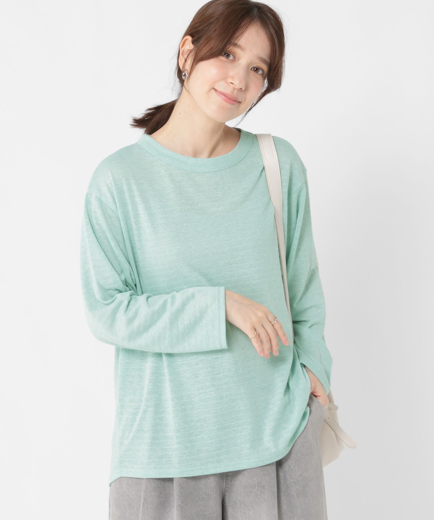 【スタディオ クリップ/studio CLIP】のアソートシャドーボーダースラブプルオーバー インテリア・キッズ・メンズ・レディースファッション・服の通販 founy(ファニー) ファッション Fashion レディースファッション Fashion for Women トップス・カットソー Cut & Sew Tops カジュアルプルオーバー・ニットトップス Pullovers & Knit Tops / Casual Pullovers おすすめ Recommended / Our Picks インナー Innerwear カットソー Cut and Sewn Top シャドー Shadow, Subtle Pattern スリーブ Sleeve, Long Sleeve / Short Sleeve ヘムライン Hemline, Bottom Cut ボトム Bottoms, Lower Wear ボーダー Border, Stripe ラウンド Round, Round Neck リネン Linen, Linen Fabric リラックス Relax, Relaxed Fit ロング Long, Long-Length 無地 Plain, Solid Color ライトグリーン72|ID: prp329100004744051 ipo3291000000034644471