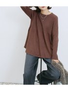 【サマンサモスモス/Samansa Mos2】の◎ペプラムニットプルオーバー 人気、トレンドファッション・服の通販 founy(ファニー) ファッション Fashion レディースファッション Fashion for Women トップス・カットソー Cut & Sew Tops ニット Knit Tops & Sweaters カジュアルプルオーバー・ニットトップス Pullovers & Knit Tops / Casual Pullovers デニム Denim, Jeans Material ペプラム Peplum, Flared Hem エレガント 上品 Elegant ビジネス 仕事 通勤 Business / Work / Commuting thumbnail TOPブラウン|ID: prp329100004744053 ipo3291000000034286009