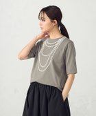 【コムサイズム/COMME CA ISM】のパールネックレスプリント トロンプルイユTシャツ 人気、トレンドファッション・服の通販 founy(ファニー) ファッション Fashion レディースファッション Fashion for Women トップス・カットソー Cut & Sew Tops シャツ・ブラウス・オフィスカジュアル Elegant Blouses & Button-Ups ロングTシャツ・Tシャツ Longline T-Shirts & Tees ジュエリー Jewelry ネックレス Necklaces & Pendants コンパクト Compact, Small Size スタッズ Studs, Metal Accents ネックレス Necklace, Pendant Necklace パール Pearl, Pearl Accent プリント Print, Printed Pattern ポケット Pocket, Pocket Detail エレガント 上品 Elegant thumbnail ブラウン|ID: prp329100004744058 ipo3291000000034286113