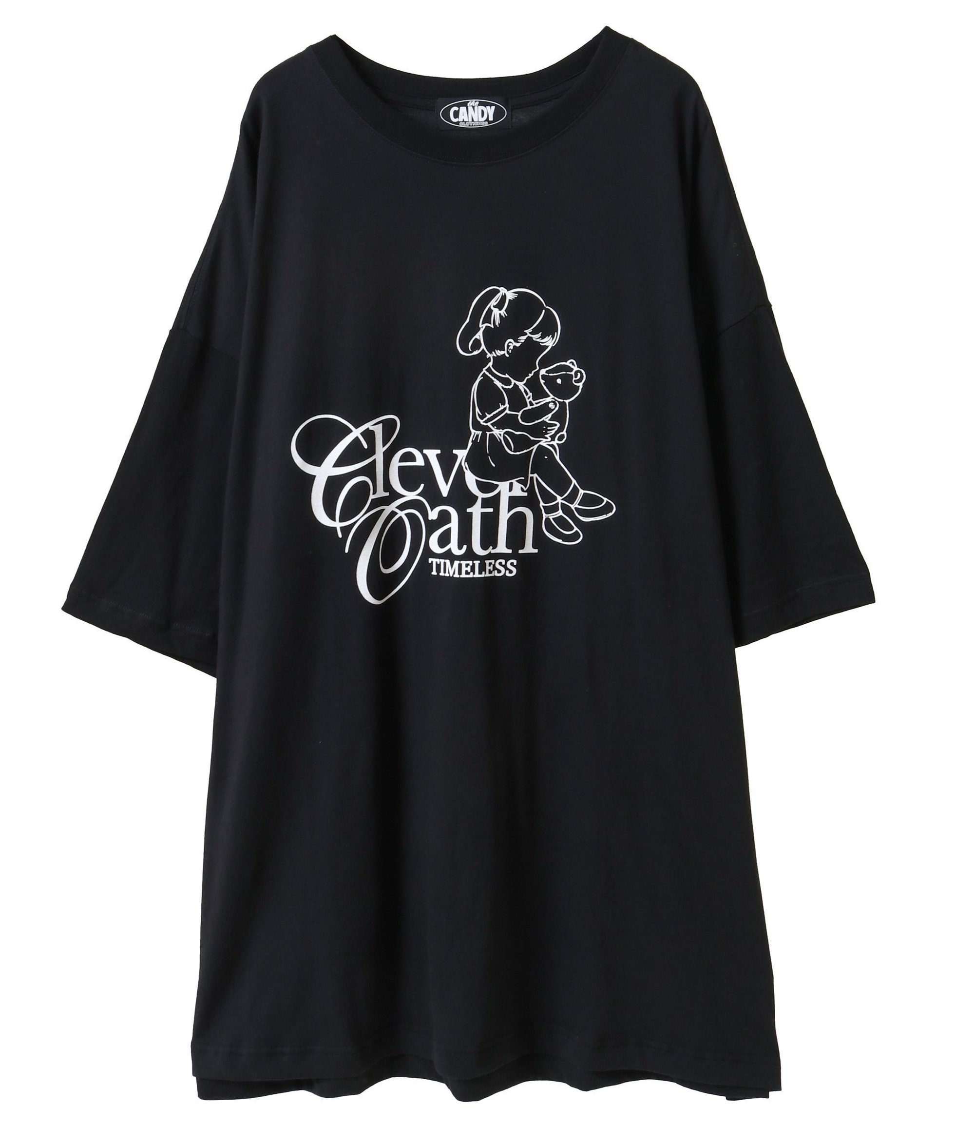【キャンディストリッパー/Candy Stripper】のCLEVER OATH BIG BIG TEE インテリア・キッズ・メンズ・レディースファッション・服の通販 founy(ファニー) 　ファッション　Fashion　レディースファッション　Fashion for Women　グラフィック　Graphic, Graphic Design　ルーズ　Loose, Oversized　BLACK|ID: prp329100004744060 ipo3291000000034286138