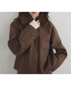 【リアン/Lian】のプードルファーカラーショートブルゾン 人気、トレンドファッション・服の通販 founy(ファニー) ファッション Fashion レディースファッション Fashion for Women アウター Coat / Outerwear Collection ブルゾンジャケット・スポーティアウター Blouson Jackets クロップド Cropped, Short Length ジャケット Jacket, Outerwear |ID:prp329100004744070