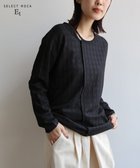 【セレクトモカ/SELECT MOCA】の【Et】アシンメトリーネックシャーリングトップス ブラック-990|ID: prp329100004744072 ipo3291000000034286429