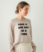 【ベイフロー/BAYFLOW】の程よい透け感 シアーニットロゴロングスリーブプルオーバー グレージュ13|ID: prp329100004744079 ipo3291000000034286592