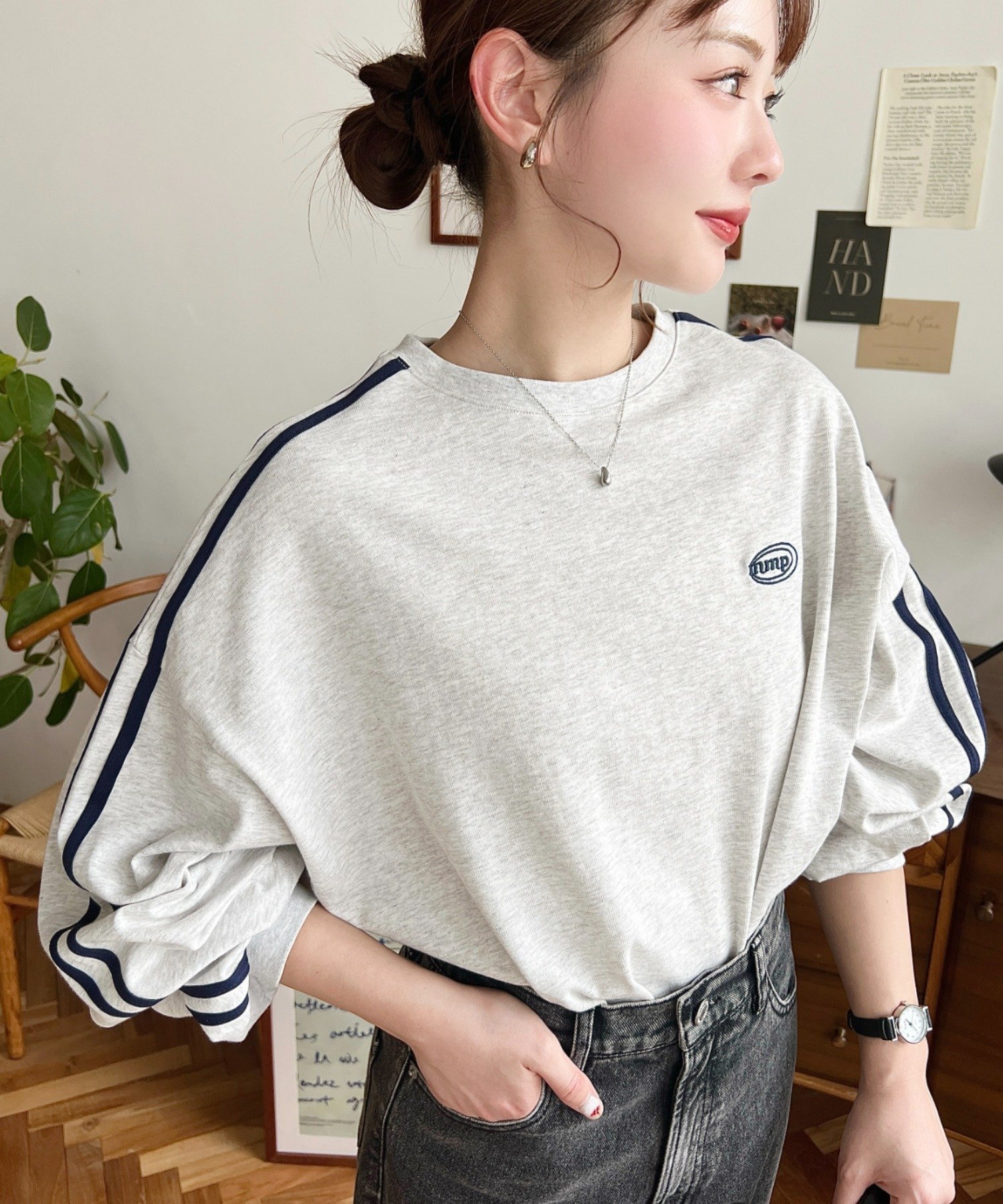 【モーメントプラス/moment+ / MEN】の綿100%天竺ワンポイント刺繍配色カラーライン入りロンT 人気、トレンドファッション・服の通販 founy(ファニー)  ファッション Fashion メンズファッション Fashion for Men ティアードスカート Tiered Skirt, Flounced Skirt デニム Denim, Jeans Material トレンド Trend, Trending Now 定番 Standard, Basic Item 長袖 Long Sleeve, Full Sleeve ベーシック Basic, Essential ボトム Bottoms, Lower Wear ワンポイント One Point, Statement Accent 再入荷 Restock / Back in Stock プチプライス・低価格 Affordable / Budget Price  other-1|ID: prp329100004744093 ipo3291000000034286788