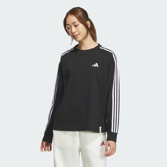【アディダス/adidas】の【公式】アディダス adidas エッセンシャルズ プラス スリーストライプス 長袖Tシャツ インテリア・キッズ・メンズ・レディースファッション・服の通販 founy(ファニー) https://founy.com/ ファッション Fashion レディースファッション Fashion for Women トップス・カットソー Cut & Sew Tops シャツ・ブラウス・オフィスカジュアル Elegant Blouses & Button-Ups ロングTシャツ・Tシャツ Longline T-Shirts & Tees 長袖 Long Sleeve, Full Sleeve |ID: prp329100004744118 ipo3291000000034287149