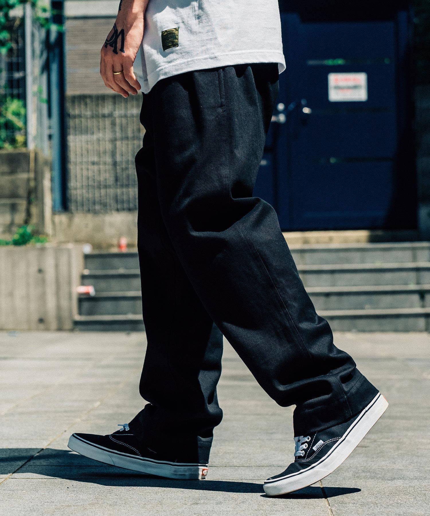 【サブサエティ/Subciety】のTROUSER PANTS インテリア・キッズ・メンズ・レディースファッション・服の通販 founy(ファニー) 　ファッション　Fashion　レディースファッション　Fashion for Women　パンツ　Pants & Trousers　フラップ　Flap, Flap Pocket　フランス　France, French　フロント　Front, Front Design　プリント　Print, Printed Pattern　ポケット　Pocket, Pocket Detail　ワイド　Wide, Wide Fit　再入荷　Restock / Back in Stock　BLACK|ID: prp329100004744121 ipo3291000000034507347