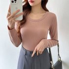 【ココモモ/COCOMOMO】のシンプルで着回し力抜群 ロンT 長袖カットソー ストレッチ インナー 長袖 人気、トレンドファッション・服の通販 founy(ファニー) ファッション Fashion レディースファッション Fashion for Women トップス・カットソー Cut & Sew Tops ロングTシャツ・Tシャツ Longline T-Shirts & Tees カットソー・ベーシックTシャツ Cut-and-Sewn Tops / Stretch Tees & Basics おすすめ Recommended / Our Picks インナー Innerwear カットソー Cut and Sewn Top シンプル Simple, Minimal ジャケット Jacket, Outerwear ストレッチ Stretch, Stretchy Fabric フィット Fit, Slim Fit 羽織 Haori, Light Jacket 長袖 Long Sleeve, Full Sleeve thumbnail ピンク|ID: prp329100004744135 ipo3291000000034359355