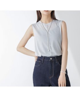 【ナノ ユニバース/nano universe】のラメシアーノースリーブカットトップス 人気、トレンドファッション・服の通販 founy(ファニー) ファッション Fashion レディースファッション Fashion for Women トップス・カットソー Cut & Sew Tops キャミソール&ノースリーブ Camisoles & Sleeveless Tops アクセサリー Fashion Accessories インナー Innerwear カットソー Cut and Sewn Top シアー Sheer, See-Through トレンド Trend, Trending Now ノースリーブ Sleeveless, No-Sleeve ボトム Bottoms, Lower Wear エレガント 上品 Elegant |ID:prp329100004744144