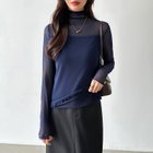【ココモモ/COCOMOMO】の裏起毛 シアートップス ボディカバーシースルートップス シアー ハイネック 人気、トレンドファッション・服の通販 founy(ファニー) ファッション Fashion レディースファッション Fashion for Women トップス・カットソー Cut & Sew Tops シアー Sheer, See-Through トレーナー Sweatshirt, Trainer ハイネック High Neck, Mock Neck A/W・秋冬 Autumn/Winter thumbnail ネイビー|ID: prp329100004744159 ipo3291000000034287786