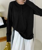 【アイモハ/aimoha】のaimoha -select-/ヘンリーネック長袖Tシャツ 人気、トレンドファッション・服の通販 founy(ファニー) ファッション Fashion レディースファッション Fashion for Women トップス・カットソー Cut & Sew Tops シャツ・ブラウス・オフィスカジュアル Elegant Blouses & Button-Ups ロングTシャツ・Tシャツ Longline T-Shirts & Tees おすすめ Recommended / Our Picks インナー Innerwear カーディガン Cardigan, Knitwear クラシック Classic, Timeless Style シンプル Simple, Minimal ジャケット Jacket, Outerwear デニム Denim, Jeans Material フェミニン Feminine, Girly フロント Front, Front Design リラックス Relax, Relaxed Fit 長袖 Long Sleeve, Full Sleeve thumbnail ブラック|ID: prp329100004744161 ipo3291000000034287840