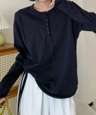 【アイモハ/aimoha】のaimoha -select-/ヘンリーネック長袖Tシャツ 人気、トレンドファッション・服の通販 founy(ファニー) ファッション Fashion レディースファッション Fashion for Women トップス・カットソー Cut & Sew Tops シャツ・ブラウス・オフィスカジュアル Elegant Blouses & Button-Ups ロングTシャツ・Tシャツ Longline T-Shirts & Tees おすすめ Recommended / Our Picks インナー Innerwear カーディガン Cardigan, Knitwear クラシック Classic, Timeless Style シンプル Simple, Minimal ジャケット Jacket, Outerwear デニム Denim, Jeans Material フェミニン Feminine, Girly フロント Front, Front Design リラックス Relax, Relaxed Fit 長袖 Long Sleeve, Full Sleeve thumbnail ネイビー|ID: prp329100004744161 ipo3291000000034287844