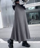 【ミニミニストア/miniministore】のプリーツスカートフレアニットスカート秋冬 グレー|ID: prp329100004744177 ipo3291000000034643279