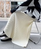 【ミニミニストア/miniministore】のプリーツスカートフレアニットスカート秋冬 アイボリー|ID: prp329100004744177 ipo3291000000034643281