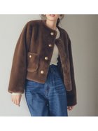 【ミラオーウェン/Mila Owen】の金釦クロップドファージャケット 人気、トレンドファッション・服の通販 founy(ファニー) ファッション Fashion レディースファッション Fashion for Women アウター Coat / Outerwear Collection レディースジャケット・軽アウター Jackets クロップド Cropped, Short Length コンパクト Compact, Small Size 軽量 Lightweight, Ultra Light ジャケット Jacket, Outerwear スタイリッシュ Stylish, Fashionable スマート Smart, Elegant デニム Denim, Jeans Material トレンド Trend, Trending Now 人気 Popular, Best Seller バランス Balance, Style Balance ボトム Bottoms, Lower Wear モダン Modern, Contemporary エレガント 上品 Elegant thumbnail BRW[058]|ID: prp329100004744184 ipo3291000000034403571