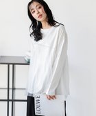 【ラジュール/Lajour】のチュールドッキングTシャツ 長袖ホワイト|ID: prp329100004744198 ipo3291000000034288416