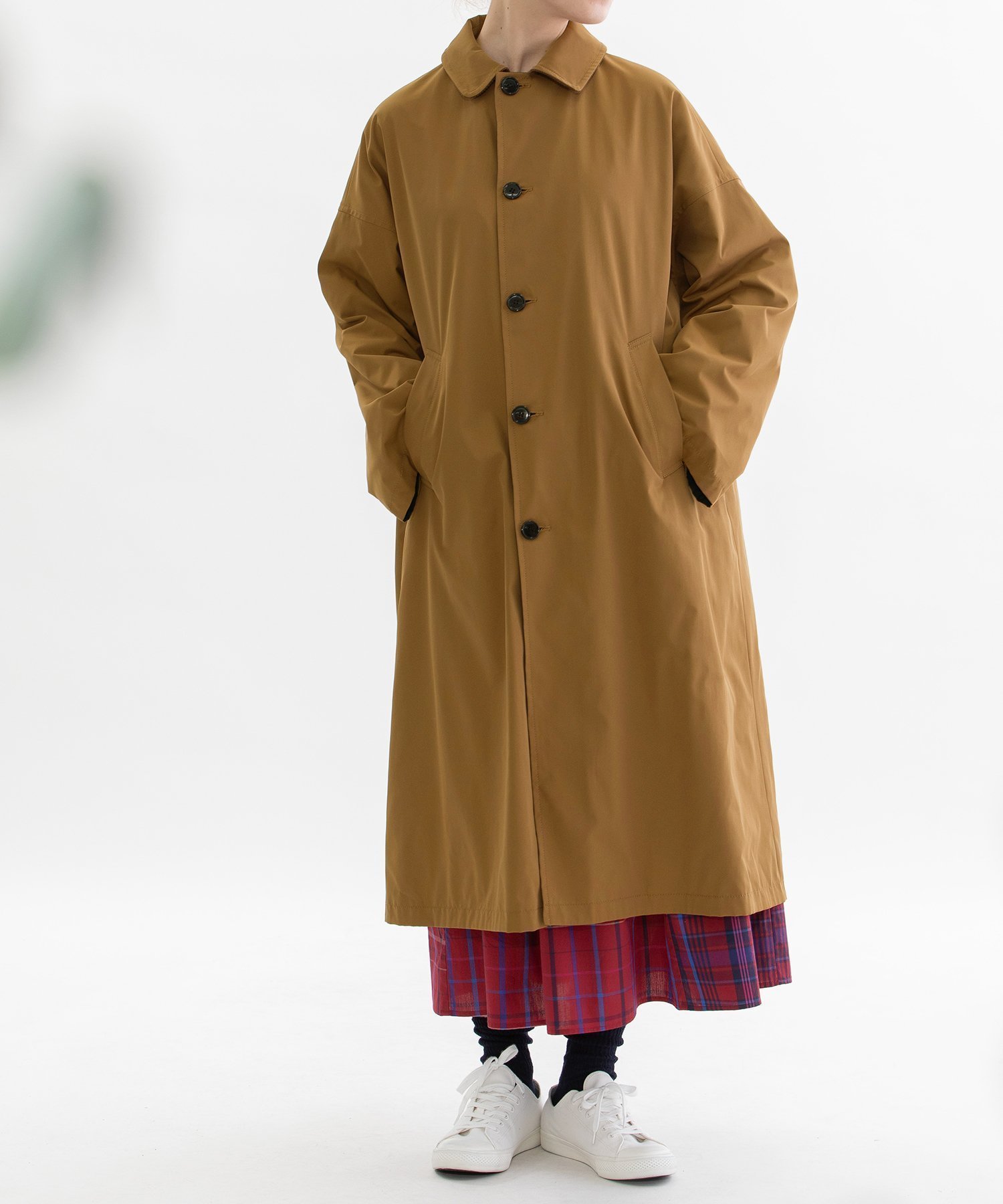【プードゥドゥ/POU DOU DOU】のリバーシブルステンカラーコート インテリア・キッズ・メンズ・レディースファッション・服の通販 founy(ファニー) 　ファッション　Fashion　レディースファッション　Fashion for Women　アウター　Coat / Outerwear Collection　コート・ロングコート・ピーコート　Long Coats, Peacoats & More　コーデュロイ　Corduroy, Cord Fabric　シンプル　Simple, Minimal　スマート　Smart, Elegant　チェック　Check, Plaid, Tartan　フォルム　Silhouette, Form　ポケット　Pocket, Pocket Detail　無地　Plain, Solid Color　リバーシブル　Reversible, Two-Sided　リラックス　Relax, Relaxed Fit　キャメル|ID: prp329100004744236 ipo3291000000034289005