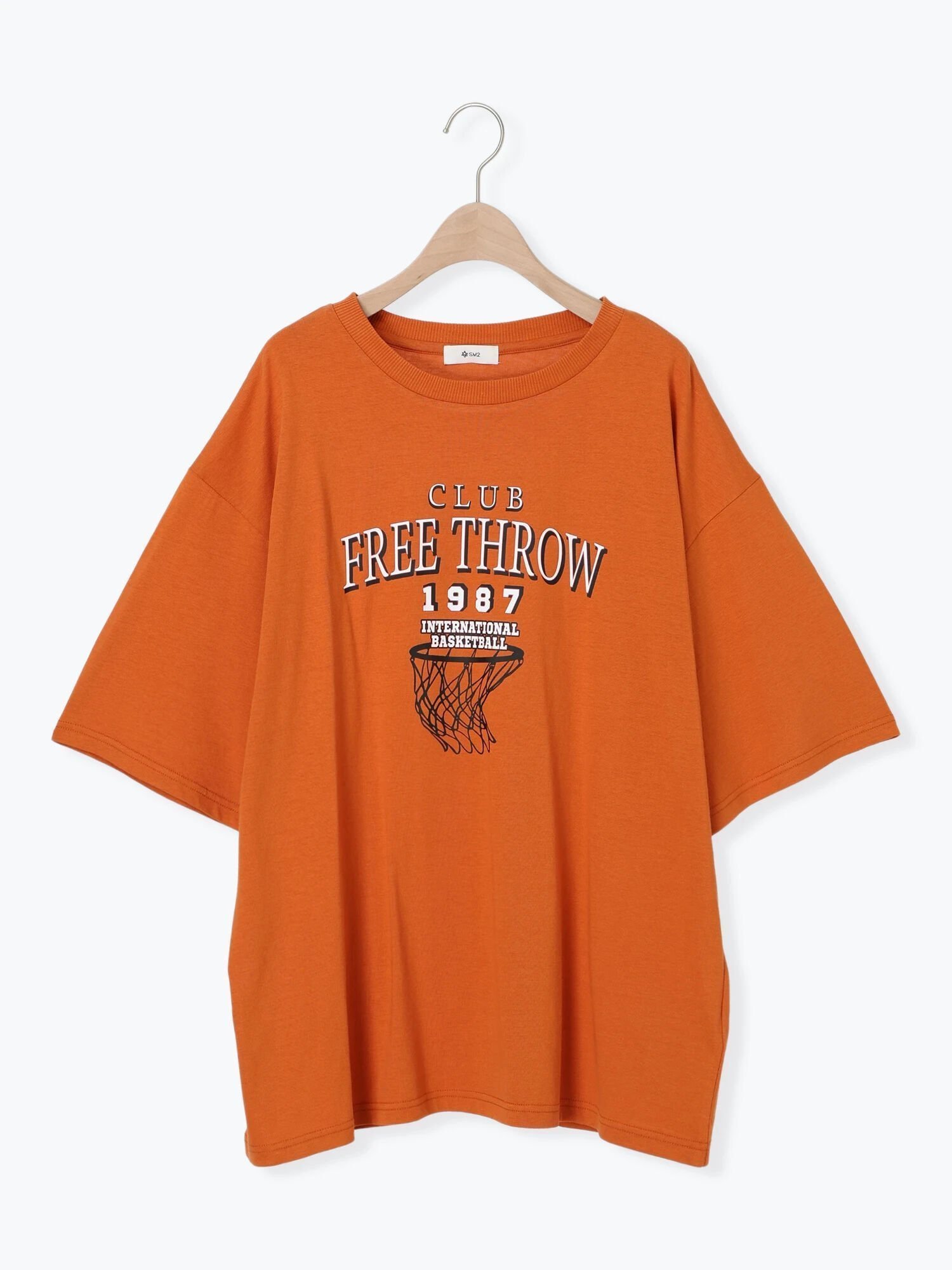【サマンサモスモス/Samansa Mos2】のプリントアソートBIGシルエットTシャツ インテリア・キッズ・メンズ・レディースファッション・服の通販 founy(ファニー) 　ファッション　Fashion　レディースファッション　Fashion for Women　トップス・カットソー　Cut & Sew Tops　シャツ・ブラウス・オフィスカジュアル　Elegant Blouses & Button-Ups　ロングTシャツ・Tシャツ　Longline T-Shirts & Tees　リラックス　Relax, Relaxed Fit　オレンジ|ID: prp329100004744324 ipo3291000000034290535