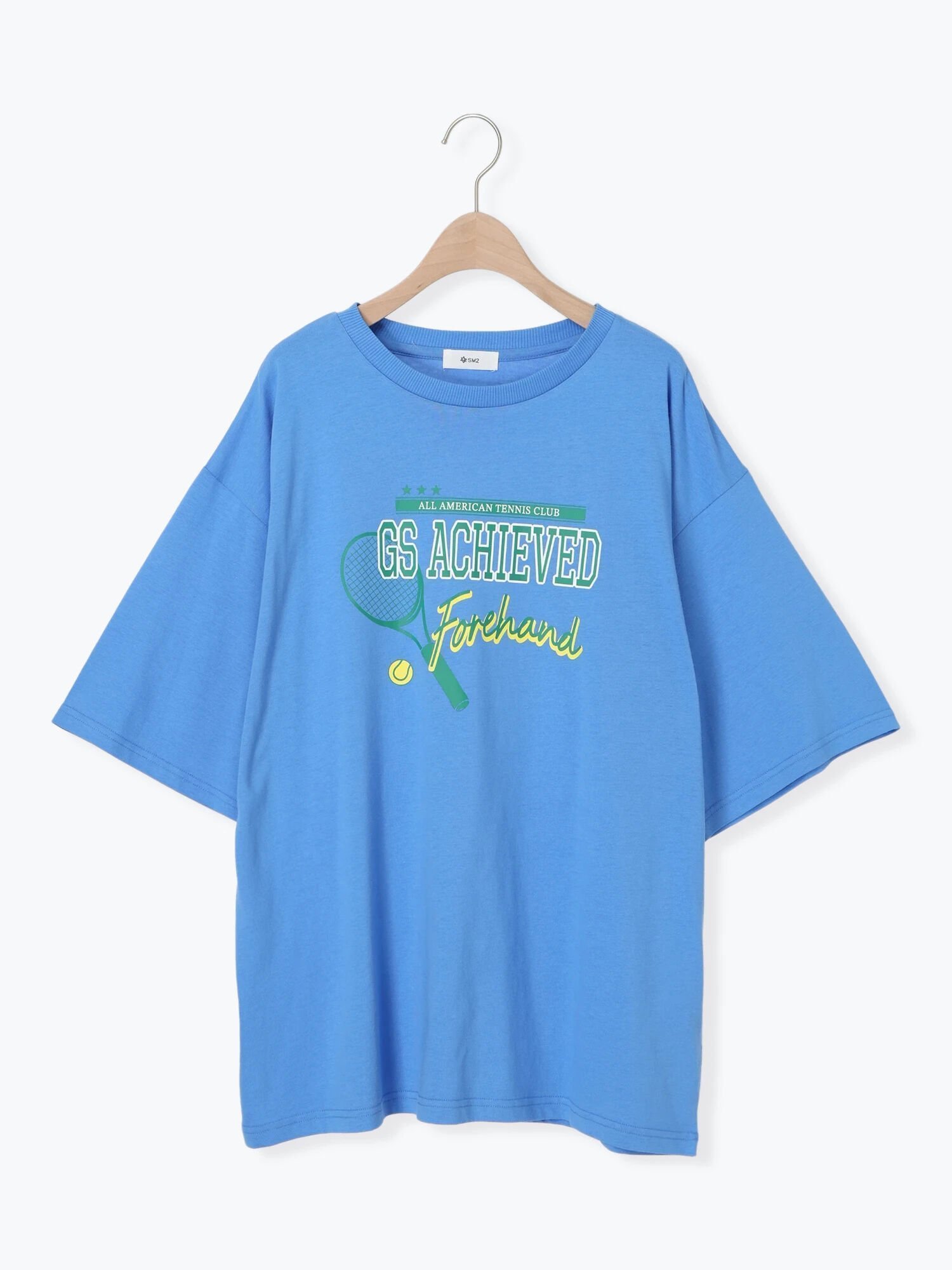 【サマンサモスモス/Samansa Mos2】のプリントアソートBIGシルエットTシャツ インテリア・キッズ・メンズ・レディースファッション・服の通販 founy(ファニー) 　ファッション　Fashion　レディースファッション　Fashion for Women　トップス・カットソー　Cut & Sew Tops　シャツ・ブラウス・オフィスカジュアル　Elegant Blouses & Button-Ups　ロングTシャツ・Tシャツ　Longline T-Shirts & Tees　リラックス　Relax, Relaxed Fit　ブルー|ID: prp329100004744324 ipo3291000000034290538