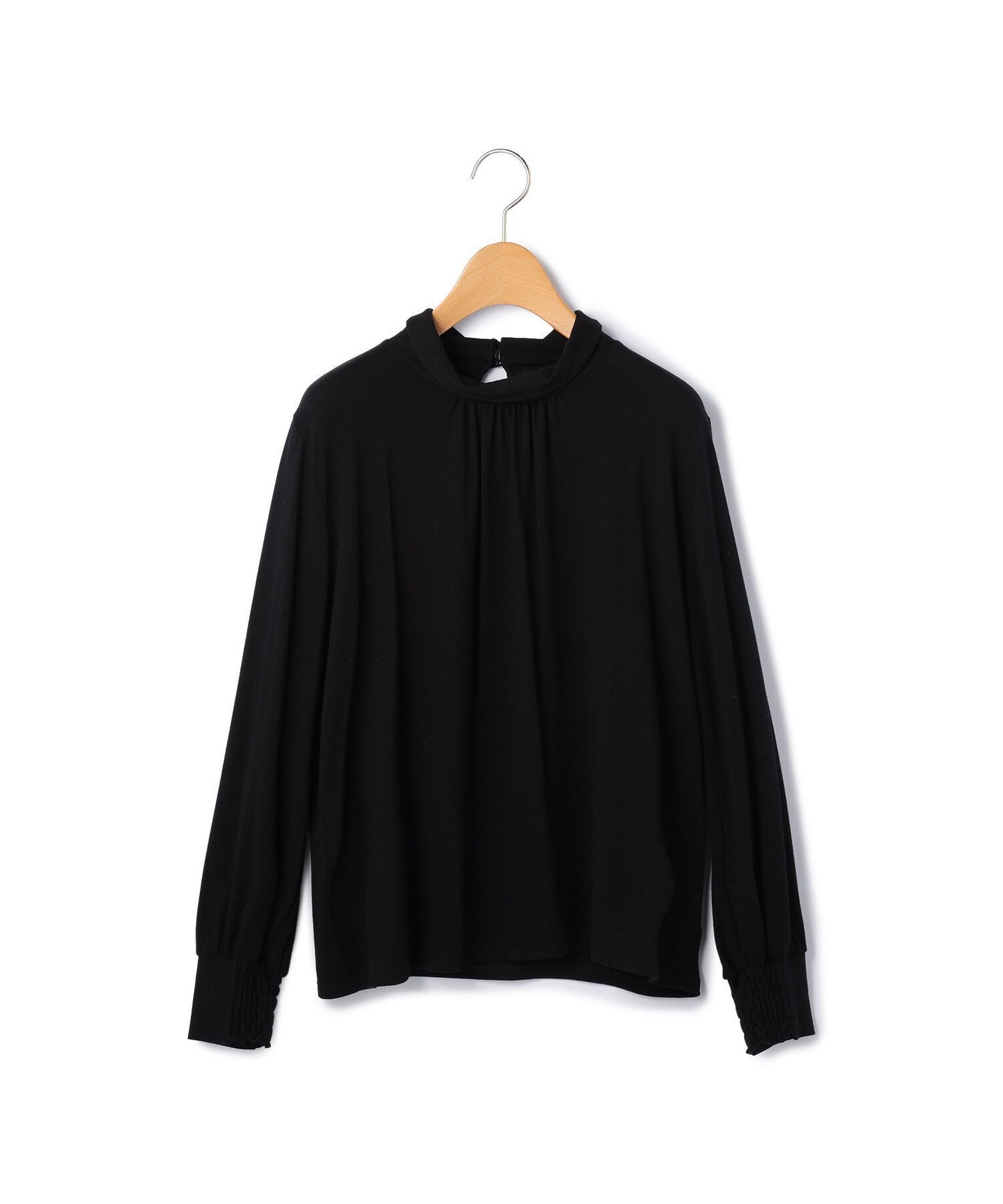 【キース/KEITH】の【Lサイズ】ソフトジャージーカットソー インテリア・キッズ・メンズ・レディースファッション・服の通販 founy(ファニー)  ファッション Fashion レディースファッション Fashion for Women トップス・カットソー Cut & Sew Tops カットソー・ベーシックTシャツ Cut-and-Sewn Tops / Stretch Tees & Basics インナー Innerwear カットソー Cut and Sewn Top ギャザー Gathered, Ruffled スタンド Stand Collar, Upright Stand ドロップ Drop Shoulder, Dropped Style フロント Front, Front Design ブラック|ID: prp329100004744333 ipo3291000000034290741