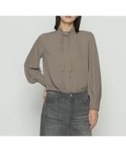 【コムサ/COMME CA】のマットサテン タイ付 ハイネックブラウス 14:モカ|ID: prp329100004744397 ipo3291000000034291501