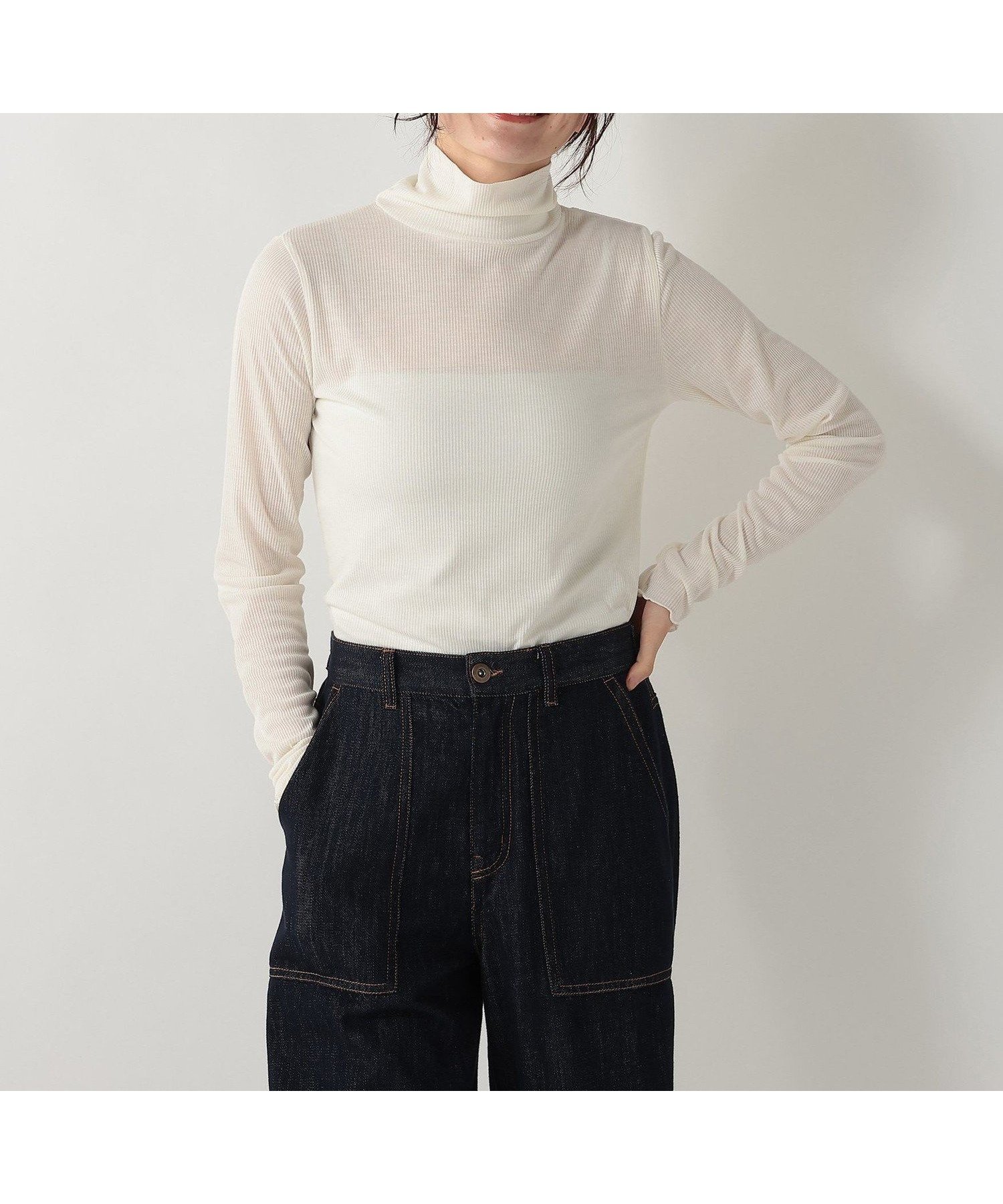 【アフタヌーンティー リビング/Afternoon Tea LIVING】のシアーテレコタートルプルオーバー/吸湿発熱 人気、トレンドファッション・服の通販 founy(ファニー) 　ファッション　Fashion　レディースファッション　Fashion for Women　トップス・カットソー　Cut & Sew Tops　カジュアルプルオーバー・ニットトップス　Pullovers & Knit Tops / Casual Pullovers　とろみ　Fluid, Flowy Fabric　インナー　Innerwear　カーディガン　Cardigan, Knitwear　シアー　Sheer, See-Through　ジャケット　Jacket, Outerwear　タートルネック　Turtleneck, High Neck　テレコ　Ribbed, Rib Stitch　エレガント 上品　Elegant　 other-1|ID: prp329100004744424 ipo3291000000034291972