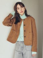 【ミラオーウェン/Mila Owen】のパッチポケットコンパクトスエードジャケット 人気、トレンドファッション・服の通販 founy(ファニー) ファッション Fashion レディースファッション Fashion for Women アウター Coat / Outerwear Collection レディースジャケット・軽アウター Jackets 秋 Autumn コンパクト Compact, Small Size ジャケット Jacket, Outerwear スタイリッシュ Stylish, Fashionable スマート Smart, Elegant タートルネック Turtleneck, High Neck ツイード／ツィード Choker, Choker Necklace バランス Balance, Style Balance パッチ Patch, Appliqué フロント Front, Front Design ボックス Boxy, Box Shape ポケット Pocket, Pocket Detail リアル Real, Realistic ワーク Workwear, Utility Style エレガント 上品 Elegant thumbnail CML[038]|ID: prp329100004744432 ipo3291000000034542687