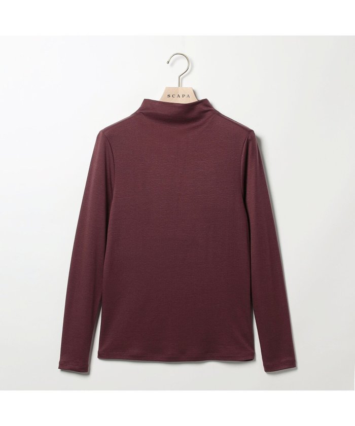 【スキャパ/SCAPA】のブライトジャージ長袖カットソー インテリア・キッズ・メンズ・レディースファッション・服の通販 founy(ファニー) https://founy.com/ ファッション Fashion レディースファッション Fashion for Women トップス・カットソー Cut & Sew Tops カットソー・ベーシックTシャツ Cut-and-Sewn Tops / Stretch Tees & Basics なめらか Smooth, Silky Texture カットソー Cut and Sewn Top シンプル Simple, Minimal ジャケット Jacket, Outerwear トレンド Trend, Trending Now ボトム Bottoms, Lower Wear ボトルネック Bottle Neck, Mock Neck 長袖 Long Sleeve, Full Sleeve |ID: prp329100004744445 ipo3291000000034382613